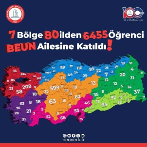 7 Bölge Ve 80 Ilden 6 Bin 455 Aday Ögrenci BEUN'u Tercih Etti