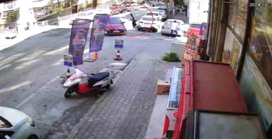 Önüne Çikan Otomobile Çarpan Motosikletli Havada Takla Atti