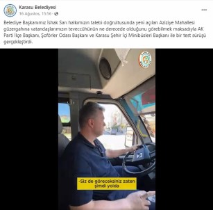 Baskan Test Sürüsü Için Bindigi Dolmusu Kemer Takmadan Kullandi