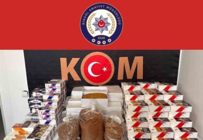 Bingöl'de 40 Bin Bos Makaron Ve 30 Kilo Açik Kiyilmis Tütün Ele Geçirildi