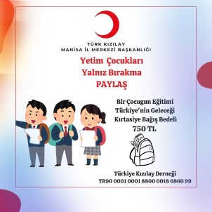 Manisa Kizilay Baskanligindan Yetim Çocuklar Için Kirtasiye Kampanyasi