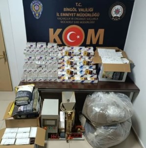 Bingöl'de Kiyilmis Tütün Ve Bandrolsüz Makaronlar Ele Geçirildi