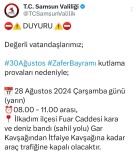 Samsun'da 30 Agustos Provalari Nedeniyle Bazi Yollar Trafige Kapali Olacak Haberi