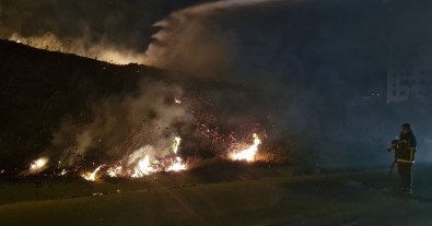 Antakya'da Çikan Tarla Yangini Itfaiye Tarafindan Söndürüldü