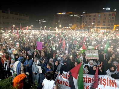 Van'da Binlerce Kisi Hamas Lideri Heniyye Için Sokaga Döküldü