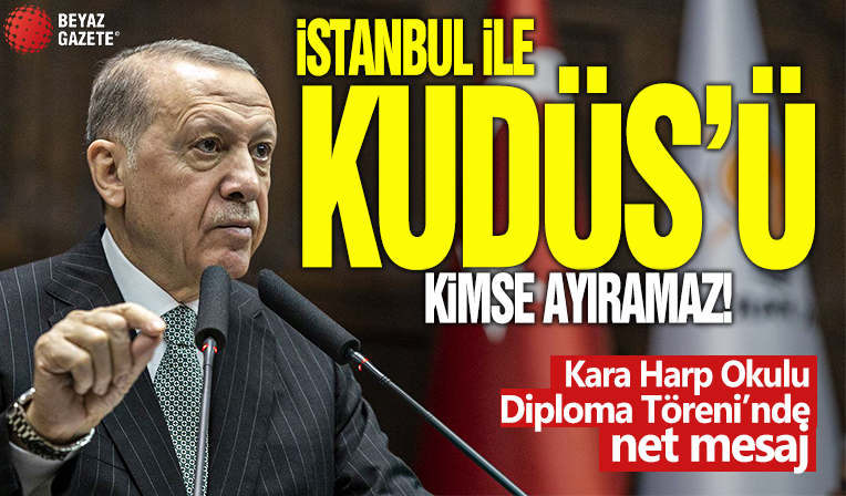 Başkan Erdoğan'dan 'Kara Harp' töreninde tarihi Filistin mesajı: 