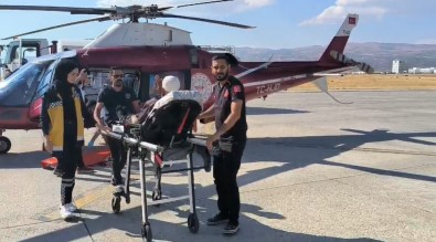 80 Yasindaki Hasta Için Ambulans Helikopter Havalandi