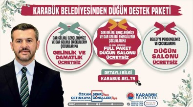 Karabük Belediyesi'nden Dar Gelirli Çiftlere Dügün Destek Paketi