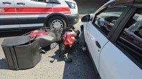Otomobille Motosiklet Çarpisti; 1 Yarali Haberi