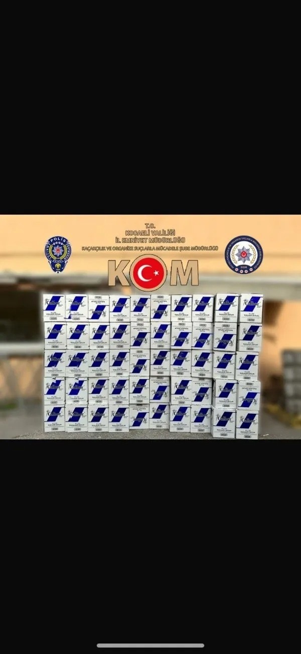 Kocaeli'de 1.5 milyon makaron ele geçirildi