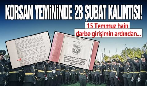 Teğmenlerin korsan yemini 28 Şubat kalıntısı çıktı! 15 Temmuz hain darbe girişimin ardından kaldırıldı