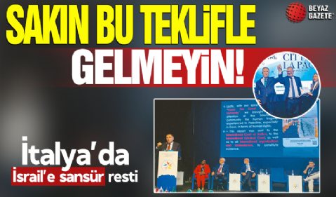 İtalya'da İsrail'e sansür resti: Sakın bu teklifle gelmeyin