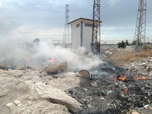 Hatay'da korkutan yangın! Çöplük alan alev aldı