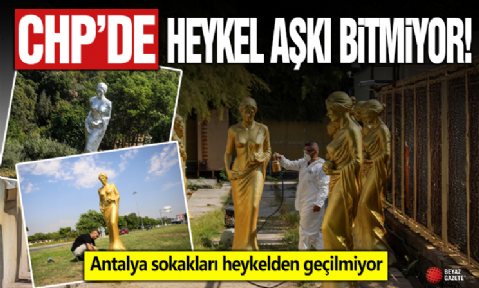 Antalya sokaklarındaki 'Venüs' heykelleri dikkat çekiyor