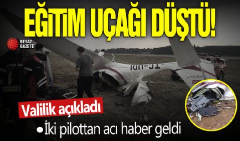 Bursa'da uçak düştü: 2 pilot hayatını kaybetti