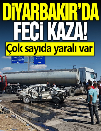 Diyarbakır'da tanker ile otomobil çarpıştı: 4 yaralı