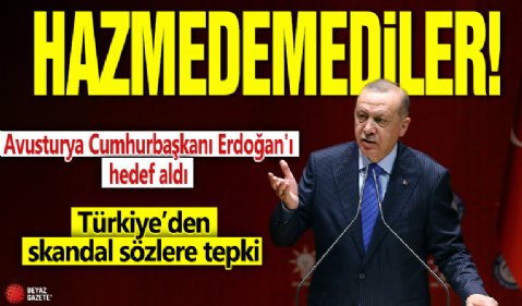 Avusturya Cumhurbaşkanı Erdoğan'ı hedef aldı! Türkiye'den skandal sözlere tepki