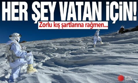 Mehmetçik zorlu kış şartlarına rağmen görevini icra ediyor