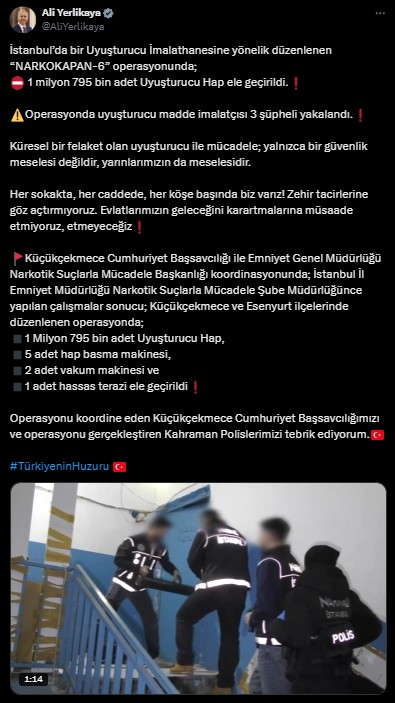 Bakan Yerlikaya duyurdu! Zehir tacirlerine geçit yok