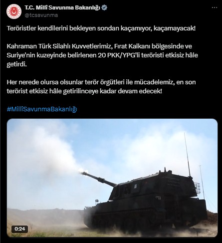 MSB nefeslerini kesti! 20 terörist etkisiz hale getirildi!