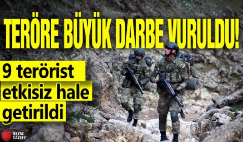 MSB duyurdu: 9 PKK/YPG'li terörist etkisiz hâle getirildi