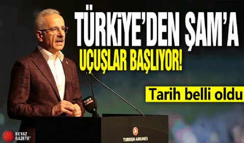 Türkiye'den Şam'a uçuşlar başlıyor! Tarih belli oldu