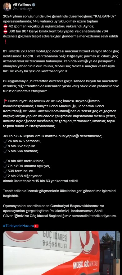 Bakan Yerlikaya duyurdu! 42 insan taciri yakalandı