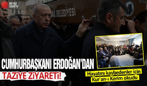 Cumhurbaşkanı Erdoğan Bolu'daki taziye ziyaretinde Kur'an-ı Kerim okudu