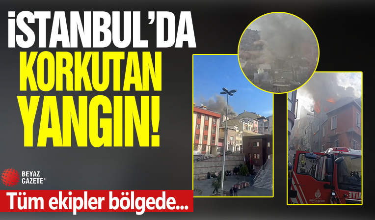 Beyoğlu'nda korkutan yangın: Ekipler bölgede!