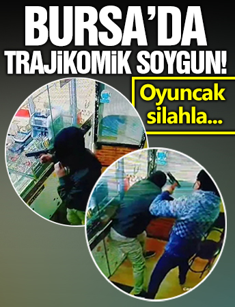 Bursa'da trajikomik soygun! Oyuncal silahla kuyumcu soymaya çalıştı! Dayak yedi! İşte o anlar...