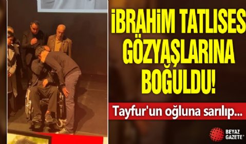 İbrahim Tatlıses gözyaşlarına boğuldu! Tayfur'un oğluna sarılıp...