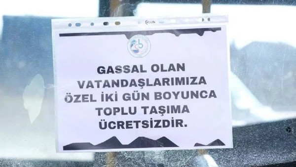 Belediye duyurdu: Gassallar için toplu taşımalar...