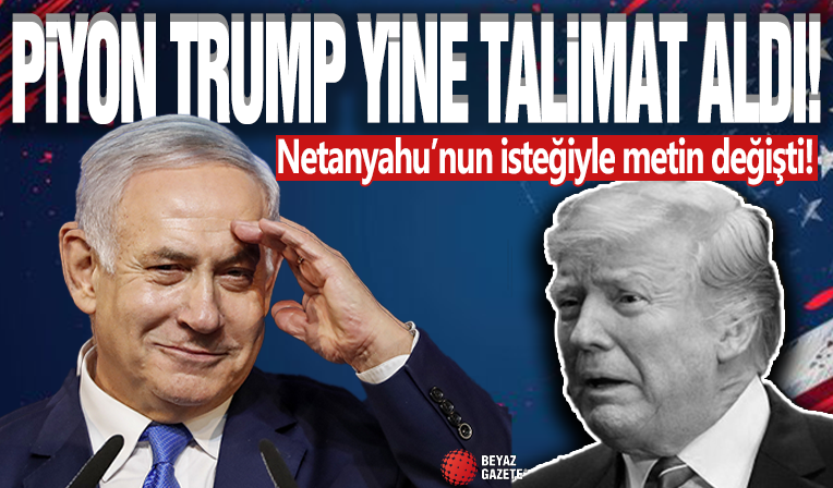 Piyon Trump Gazze Planını Talimat İle gazzDeğişti!