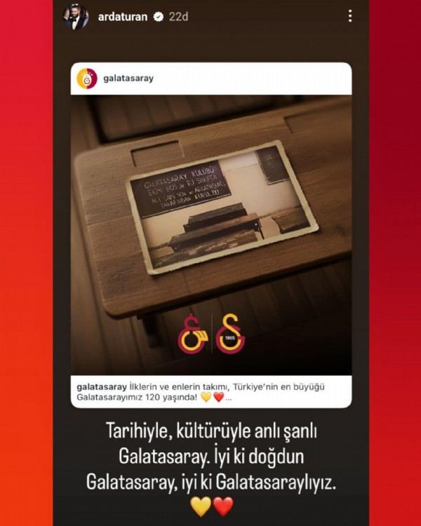 Arda Turan Galatasaray'ı unutmadı! İşte çok konuşulan paylaşım