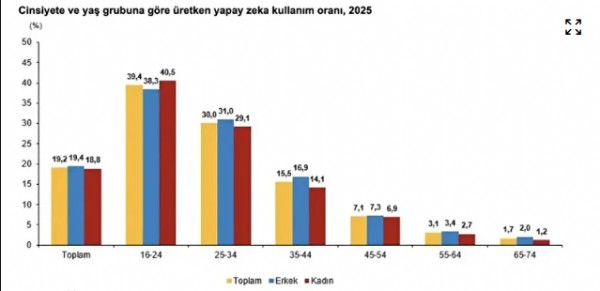 TÜİK Açıkladı ' Yapay Zekayı En Fazla Kim Kullandı ? '