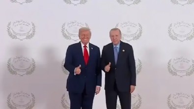 Cumhurbaşkanı Erdoğan ile Trump'tan Mısır'da aile fotoğrafı