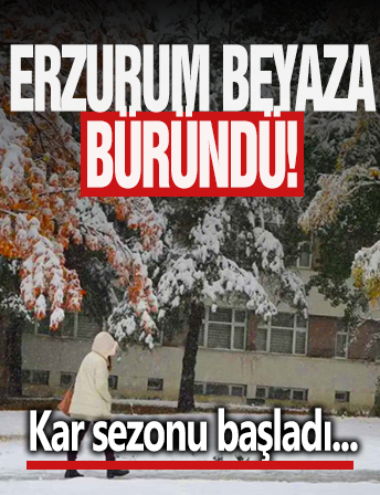 Erzurum Beyaza Büründü!