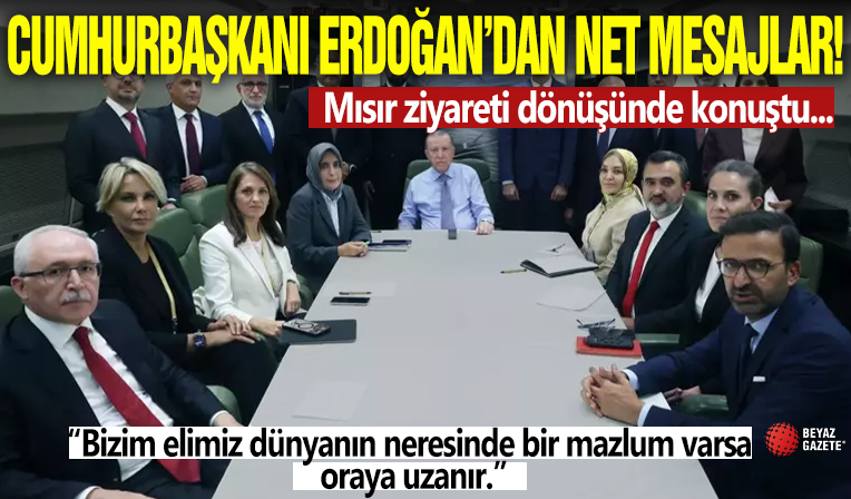 Cumhurbaşkanı Erdoğan Mısır Dönüşü Konuştu!