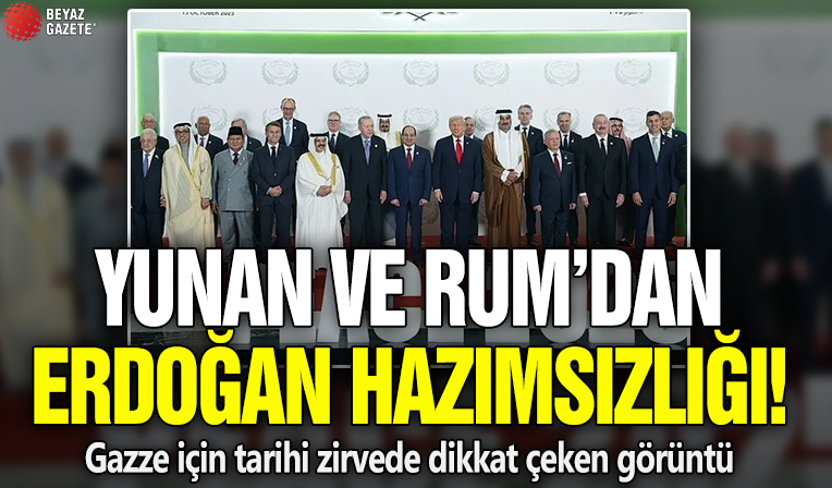 Yunan ve Rum'dan Erdoğan hazımsızlığı! Gazze için tarihi zirvede dikkat çeken görüntü