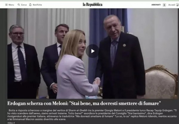 Dünya bu diyaloğu konuşuyor! Cumhurbaşkanı Erdoğan'ın Meloni'ye 'sigarayı bırakma' tavsiyesi manşetlerde!