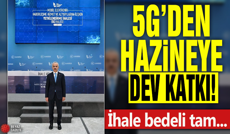 5G'den Hazine'ye dev katkı! İhale bedeli tam...