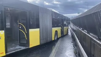 CHP'li belediyede halkın canı tehlikede! Alkollü şoför otobüsü bariyerlere soktu