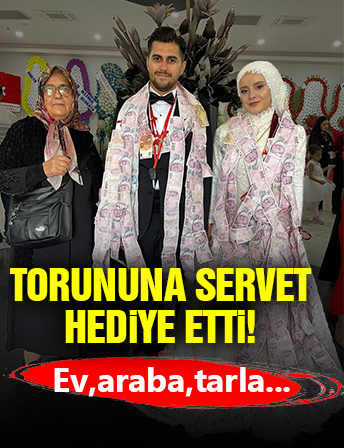 Evlenen Toruna Servet Hediye Etti!