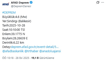 Marmara'da bir deprem daha! Balıkesir ve çevresi sallandı