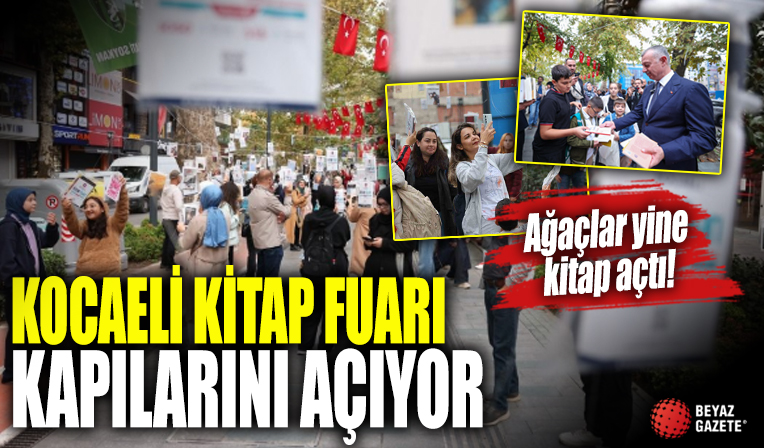 Kocaeli’de gelenek bozulmadı: Ağaçlar yine kitap açtı