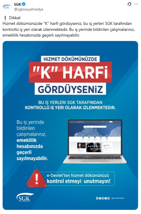 Emekli olamayabilirsiniz! Hizmet dökümünde bu harf varsa dikkat