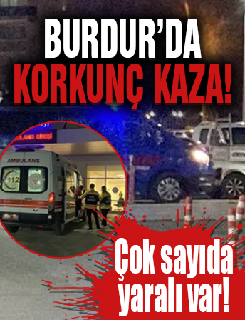 Burdur'da jandarma aracı ile otomobil çarpıştı: 2'si jandarma 5 kişi yaralandı