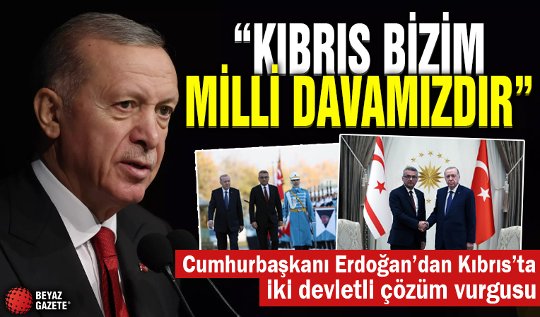 Cumhurbaşkanı Erdoğan ve KKTC Cumhurbaşkanı Erhürman'dan ortak basın açıklaması... 'Kıbrıs milli davamızdır'