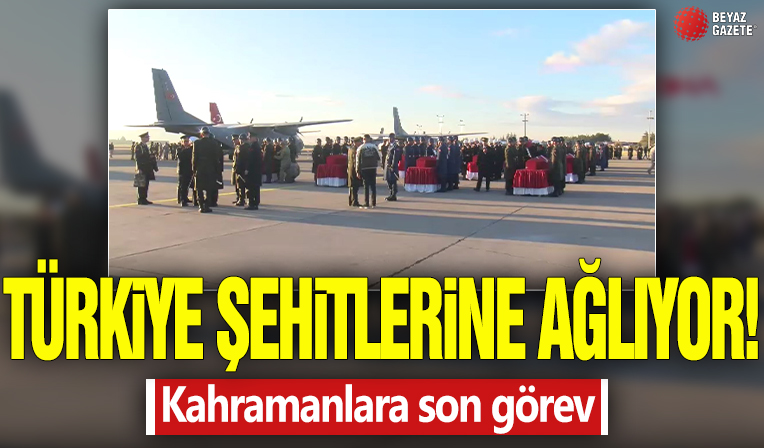 Türkiye şehitlerine ağlıyor! Kahramanlara son görev