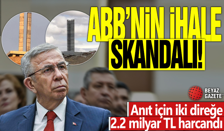 ABB'nin ihale skandalı! Anıt için iki direğe 2 milyar TL harcandı